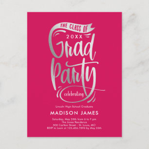 Cartão-postal de Convite para Festa de formatura 