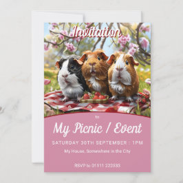 Cartão-postal de Convite para Imagens de Suíno/Piq