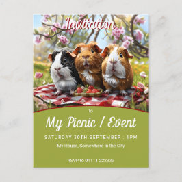 Cartão-postal de Convite para Imagens de Suíno/Piq