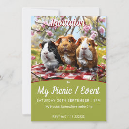 Cartão-postal de Convite para Imagens de Suíno/Piq