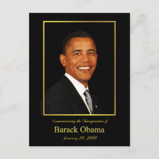 Cartão-postal de Convite para Inauguração de Obama
