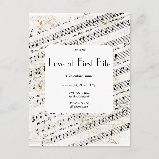 Cartão-postal de convite para o Amor na Primeira B (Frente)