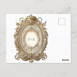 Cartão-postal de convite para o casamento do Barro