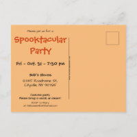 Cartão-postal de convite para o Halloween de Fanta