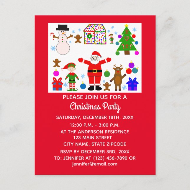 Cartão-postal de Convite para Recolha de Natal nº  (Frente)