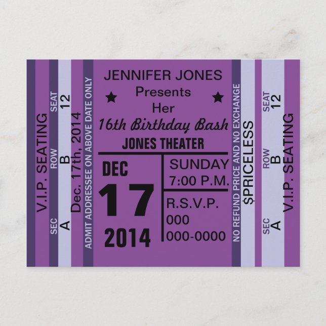 Cartão-postal de convite para viagem (Frente)