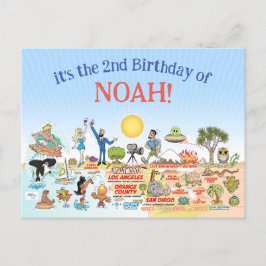 Cartão Postal De Convite Parabéns do SoCal Personalizado