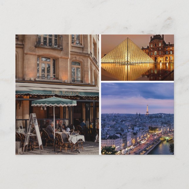 Cartão Postal De Convite Paris França (Frente)