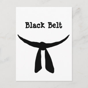 Cartão Postal De Convite Partido Black Belt
