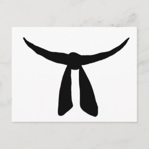 Cartão Postal De Convite Partido Black Belt