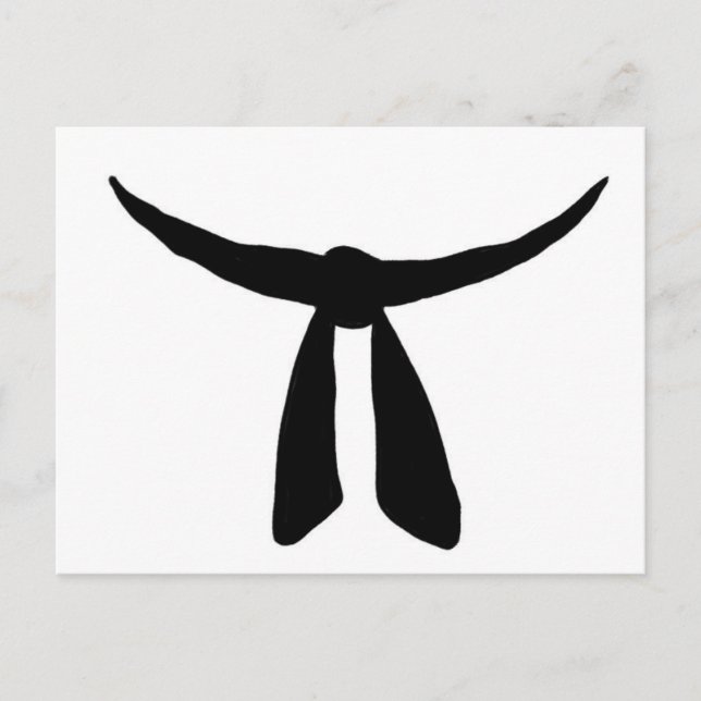 Cartão Postal De Convite Partido Black Belt (Frente)