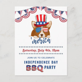 Cartão Postal De Convite Partido CHURRASCO da Independência da American Fla