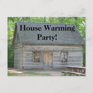 Cartão Postal De Convite Partido de aquecimento da casa!
