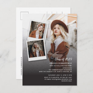 Cartão Postal De Convite Partido do Formando Multi-Foto 2024