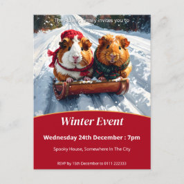 Cartão Postal De Convite Partido do Inverno da Guiné