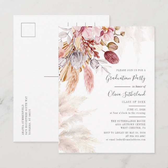 Cartão Postal De Convite Partido Formando Grass 2025 Pampas (Frente/Verso)