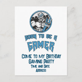 Cartão Postal De Convite Partido Personalizado para Jogos de Aniversário