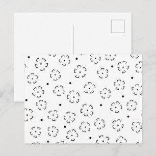 Cartão Postal De Convite Pasta de Aniversário Floral Personalizada