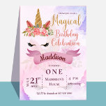 Cartão Postal De Convite Pastel Floral Unicorn Kids Primeira Festa de anive<br><div class="desc">Cartão postal do Pastel Floral Unicorn Kids First Convite de aniversário. Mande um convite de aniversário para seus amigos e familiares. Faça seu primeiro aniversário mágico com nosso Cartaz do Pastel Floral Unicorn Kids First Convite de aniversário! Projetado para deleitar crianças e adultos, esse convite encantador apresenta um unicórnio cervado...</div>