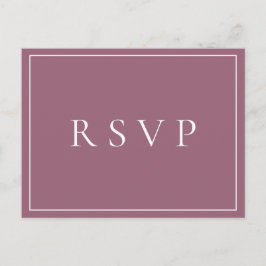 Cartão Postal De Convite Pedido de Música de RSVP de Casamento Floral Malva