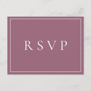 Cartão Postal De Convite Pedido de Música de RSVP de Casamento Floral Malva