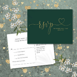 Cartão Postal De Convite Pedido de Música do Script Coração Esmeralda e Dou