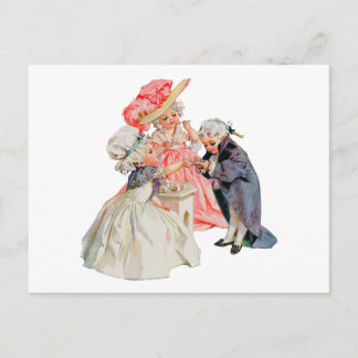 Cartão Postal De Convite Pequena Martha Washington, Tea Party