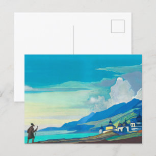 Cartão Postal De Convite Peregrino da Cidade Radiante por Nicholas Roerich