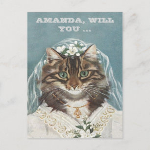 Cartão Postal De Convite personalizado, você será minha dama de honra?