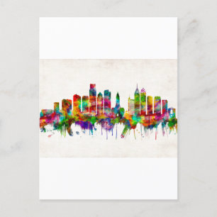 Cartão Postal De Convite Philadelphia Pennsylvania Skyline