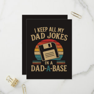 Cartão Postal De Convite Piadas de pai em uma dad-a-Base
