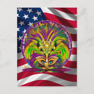 Cartão Postal De Convite Picareta combinado do bloco do partido do carnaval