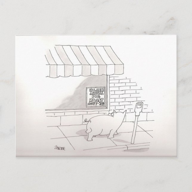 Cartão Postal De Convite PigRoast (Frente)