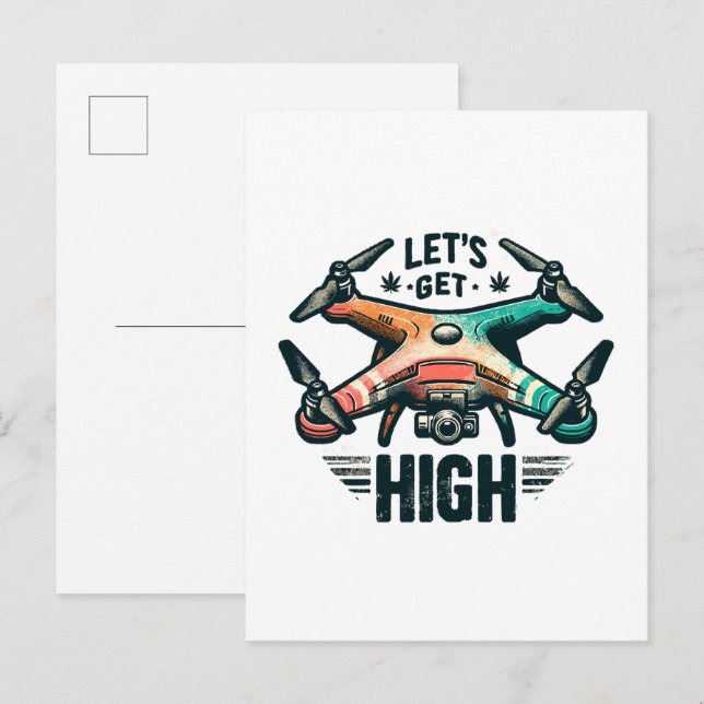 Cartão Postal De Convite Piloto Drone (Frente/Verso)