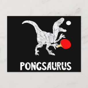 Cartão Postal De Convite Ping Pong Dinossauros Pingpong Player Mesa Dino De