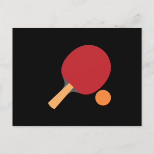 Cartão Postal De Convite Ping Pong Paddes Mesa Engraçado Desportivo Longo