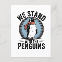 Pinguim Engraçado Resiste Protesto Contra Tarifas