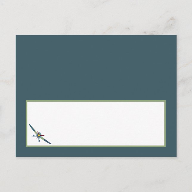 Cartão Postal De Convite Placa de lugar gravável para Chá de fraldas de avi (Frente)