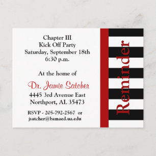 Cartão Postal De Convite Placa Postada Lembrete4