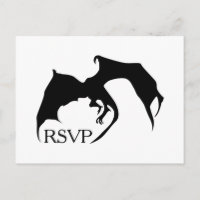 Placa RSVP de Geek Medieval de Dragão Simples Mode