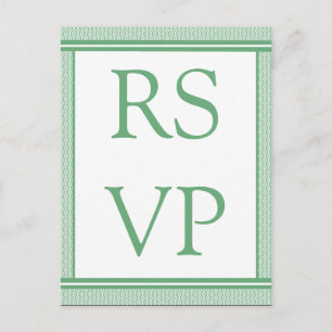 Cartão Postal De Convite Placa RSVP Glam Refinada