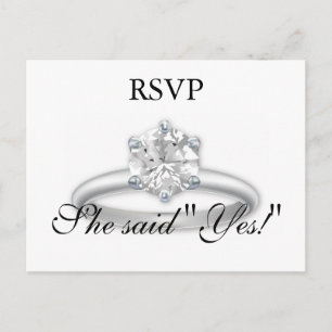 Cartão Postal De Convite Placas Ring Diamond Platinum RSVP