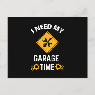Cartão Postal De Convite Preciso do Meu Tempo na Garagem