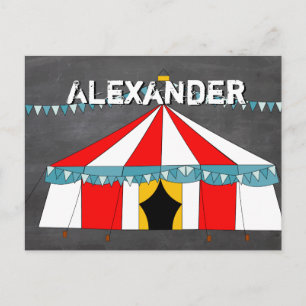Cartão Postal De Convite Presentes do Partido do Circo
