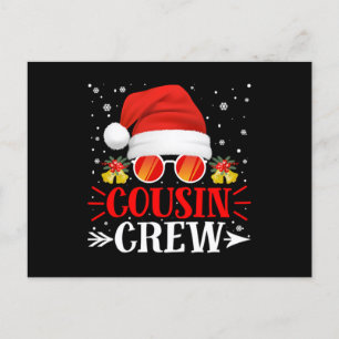 Cartão Postal De Convite Primo Crew Papai noel Natal.Png