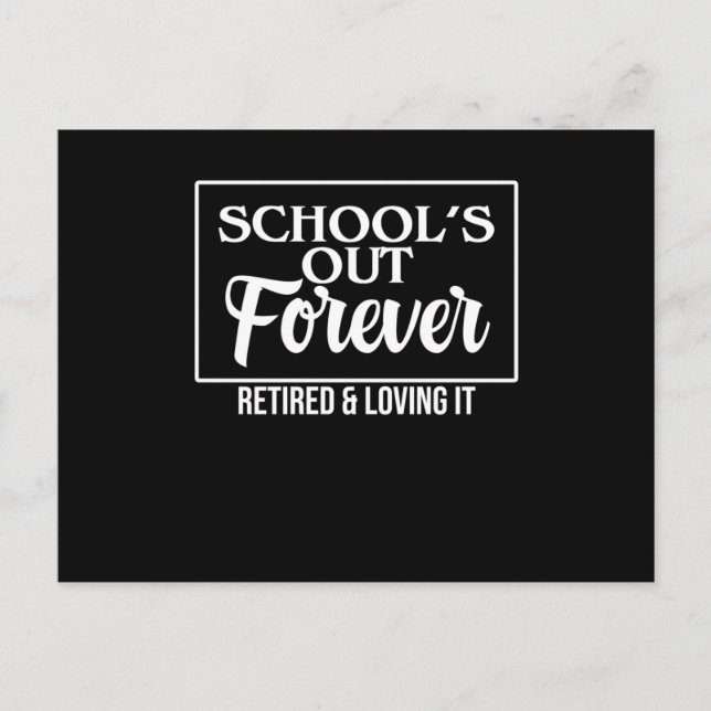 Cartão Postal De Convite Professor aposentado Ensino Ensino Ensino Estudios (Frente)