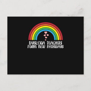 Cartão Postal De Convite Professores Da Dislexia Formam Novos Caminhos De C