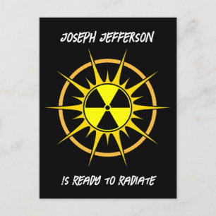 Cartão Postal De Convite Pronto para Radiação