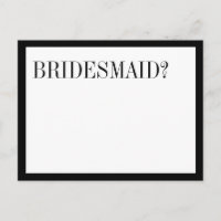 Proposta de Bridesmaid da Tipografia Branca Preta