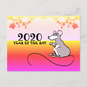 Cartão Postal De Convite Rato lunar do Mouse História em quadrinhos 2020 Pr